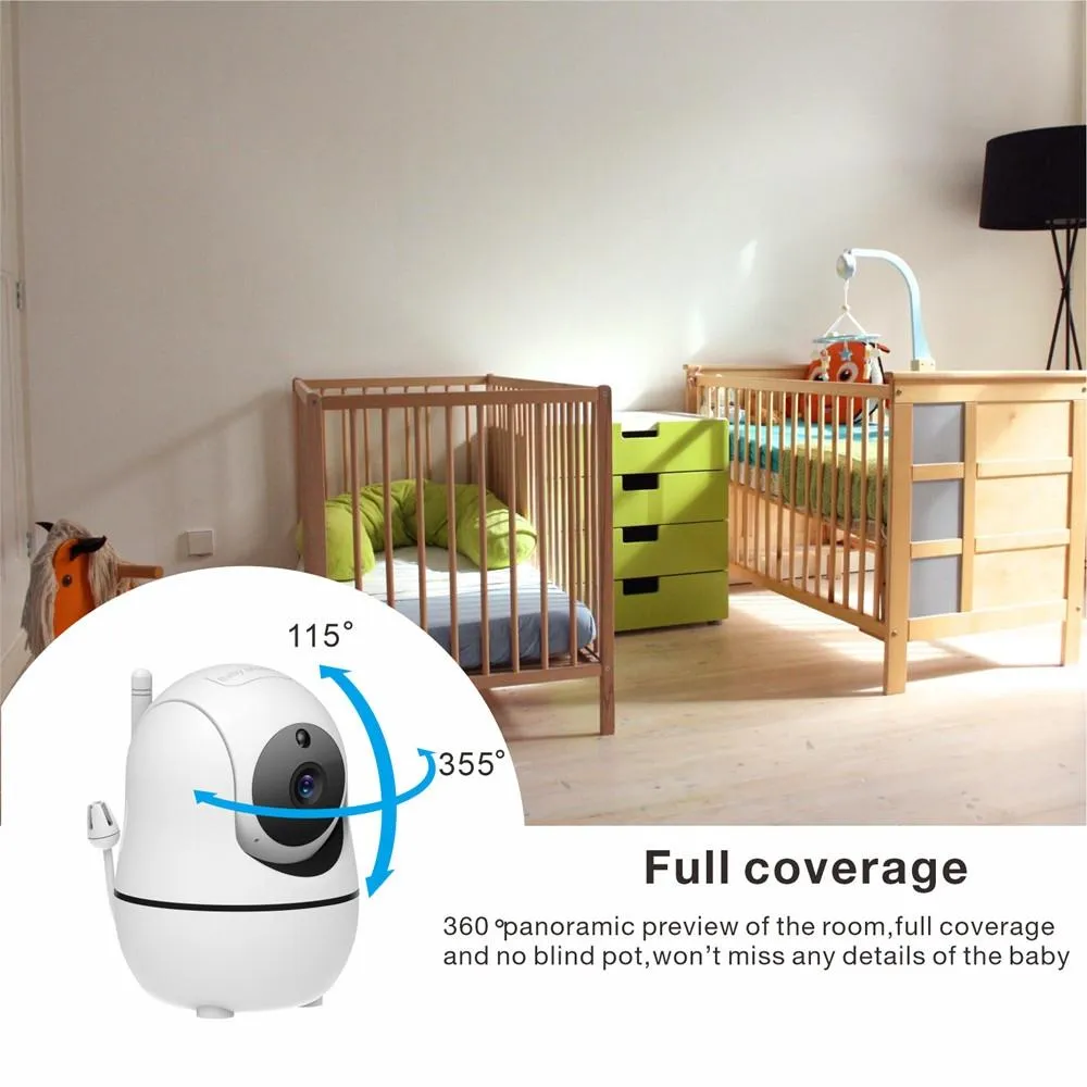 360° Rotating Baby Monitor | Night Vision | Intercom