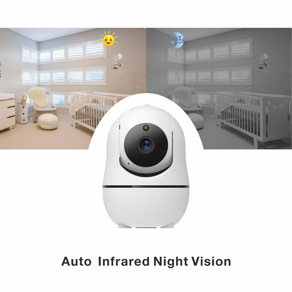 360° Rotating Baby Monitor | Night Vision | Intercom
