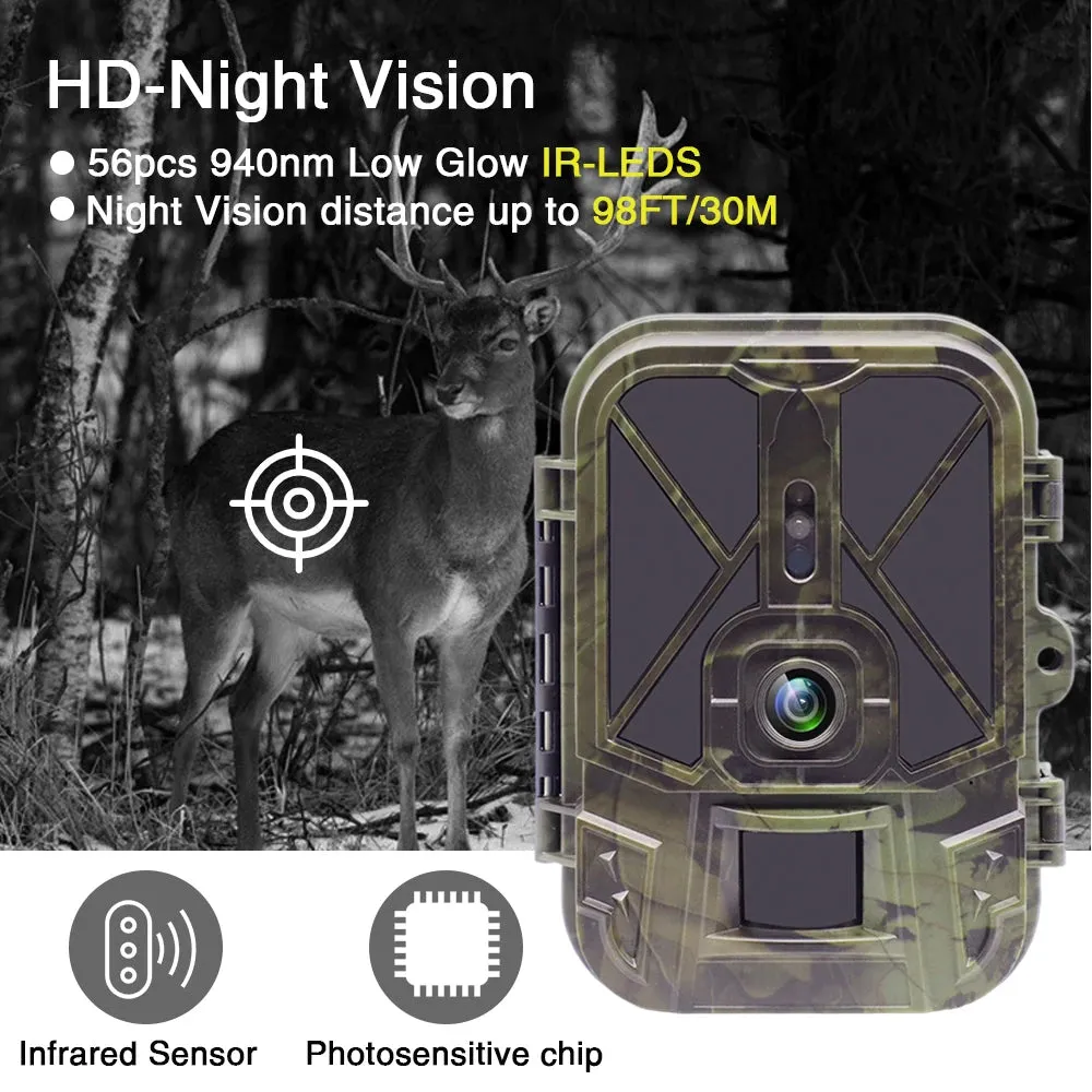4K  30MP Live Stream WiFi Trail Camera  APP Bluetooth Hunting Cameras With 10000mAh Li-Battery Night Vision WiFi940PROLI