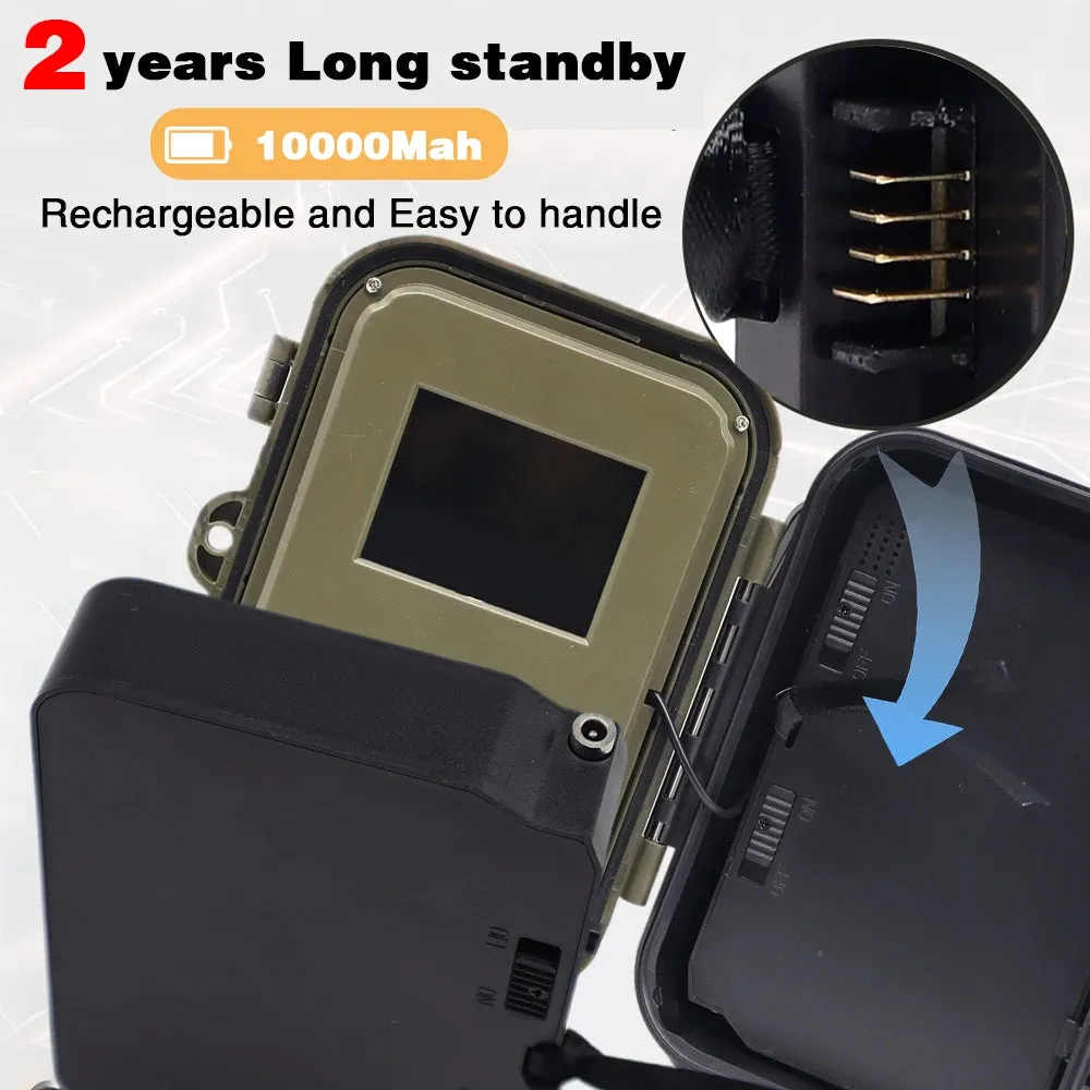 4K  30MP Live Stream WiFi Trail Camera  APP Bluetooth Hunting Cameras With 10000mAh Li-Battery Night Vision WiFi940PROLI
