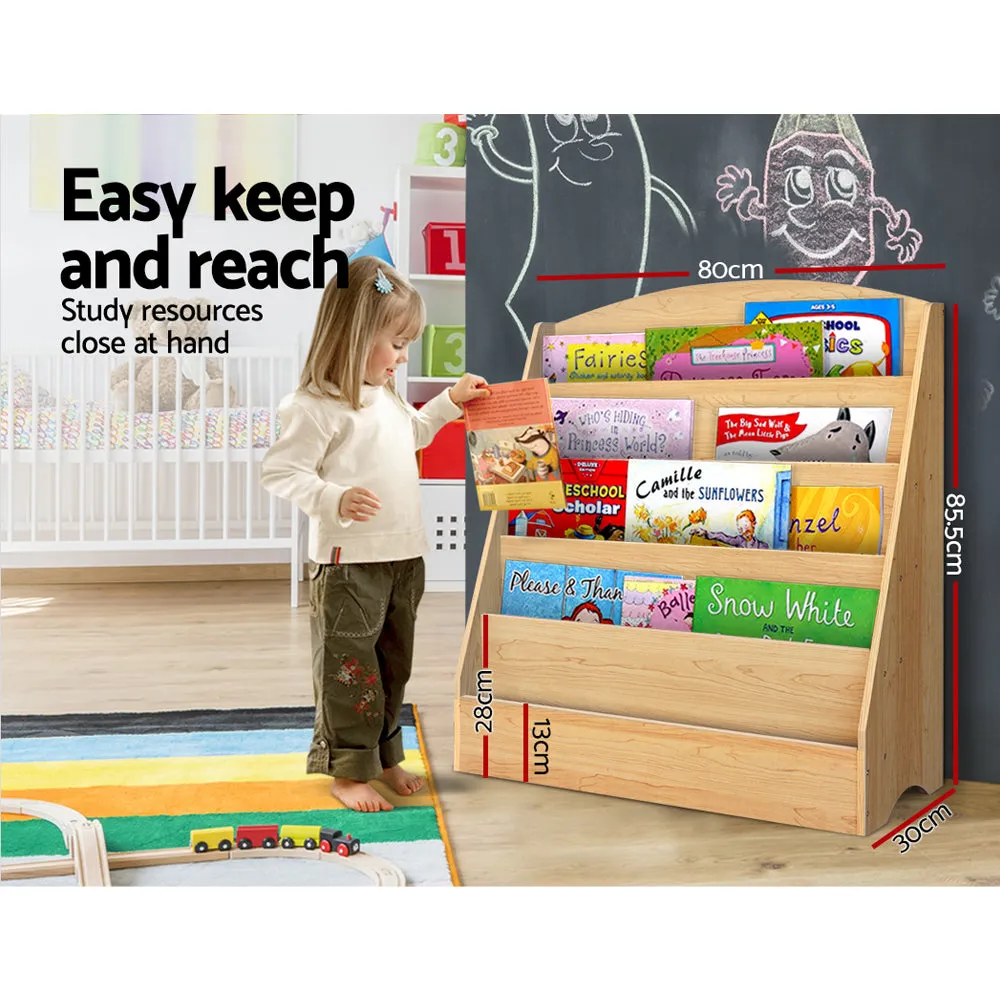 5-Tier Wooden Kids Bookshelf with Safe Edges, Keezi