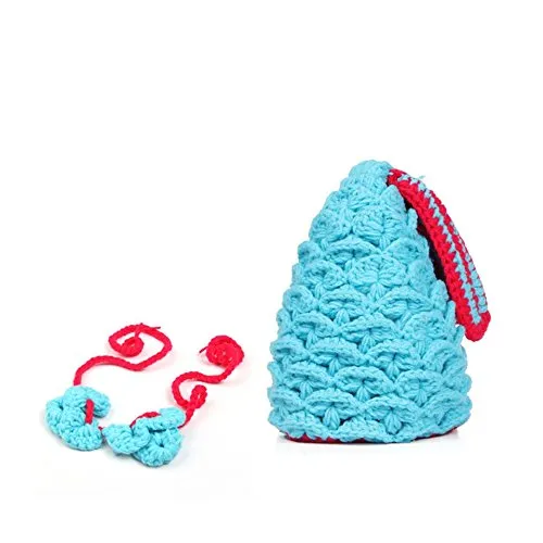 Babymoon Mermaid Newborn Photography Crochet Outfit Costume - Blue
