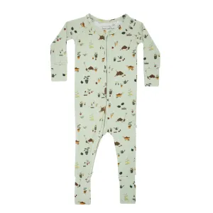 Backyard Garden Ribbed Zip Romper