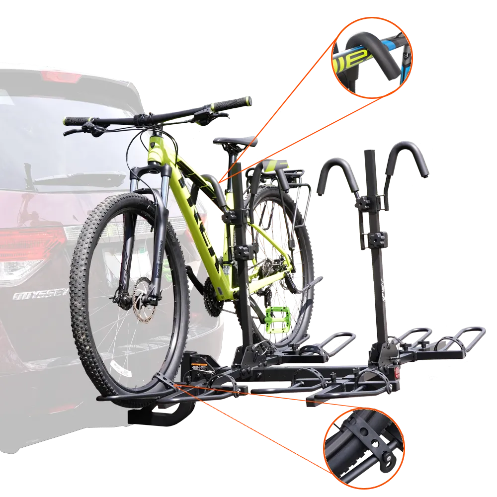 BV 4-Bikes Hitch Rack Mount Rear Carrier for Car Truck | BV-HR02-4