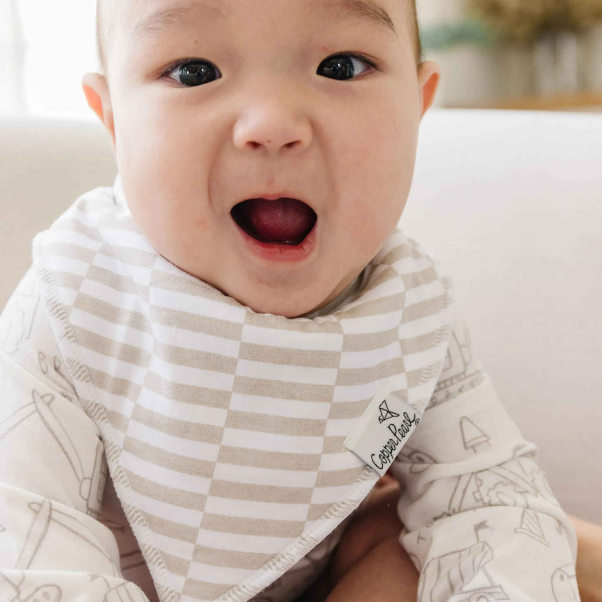 Copper Pearl Baby Bandana Bibs | Gage