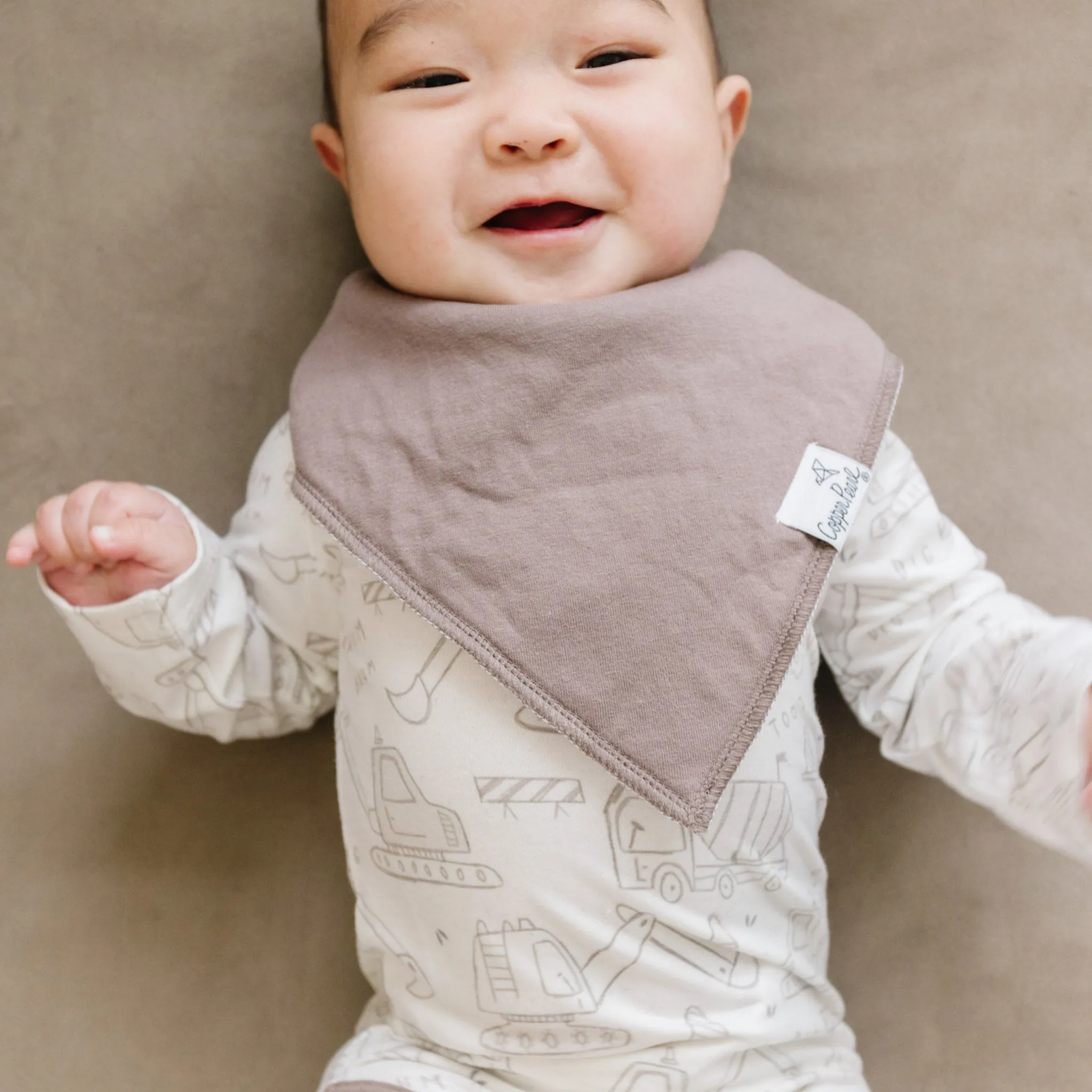 Copper Pearl Baby Bandana Bibs | Gage