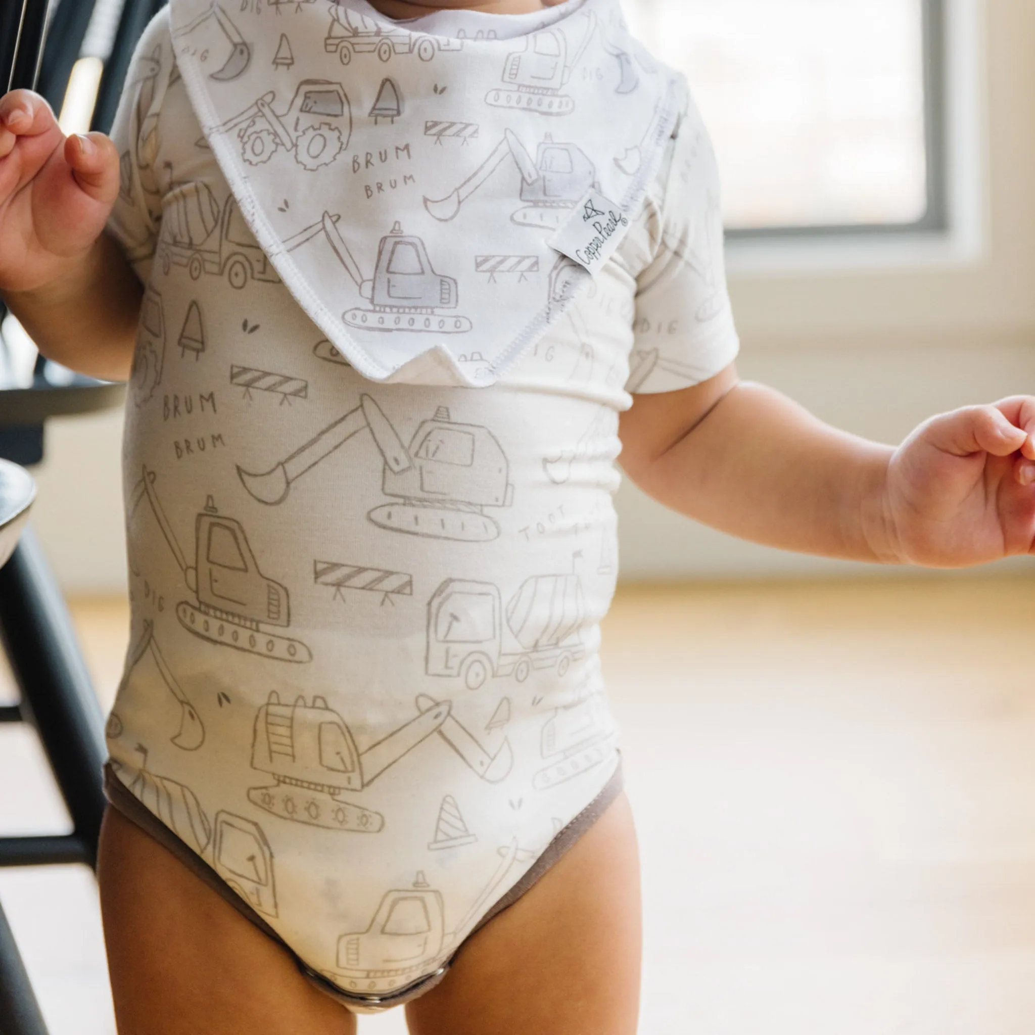 Copper Pearl Baby Bandana Bibs | Gage