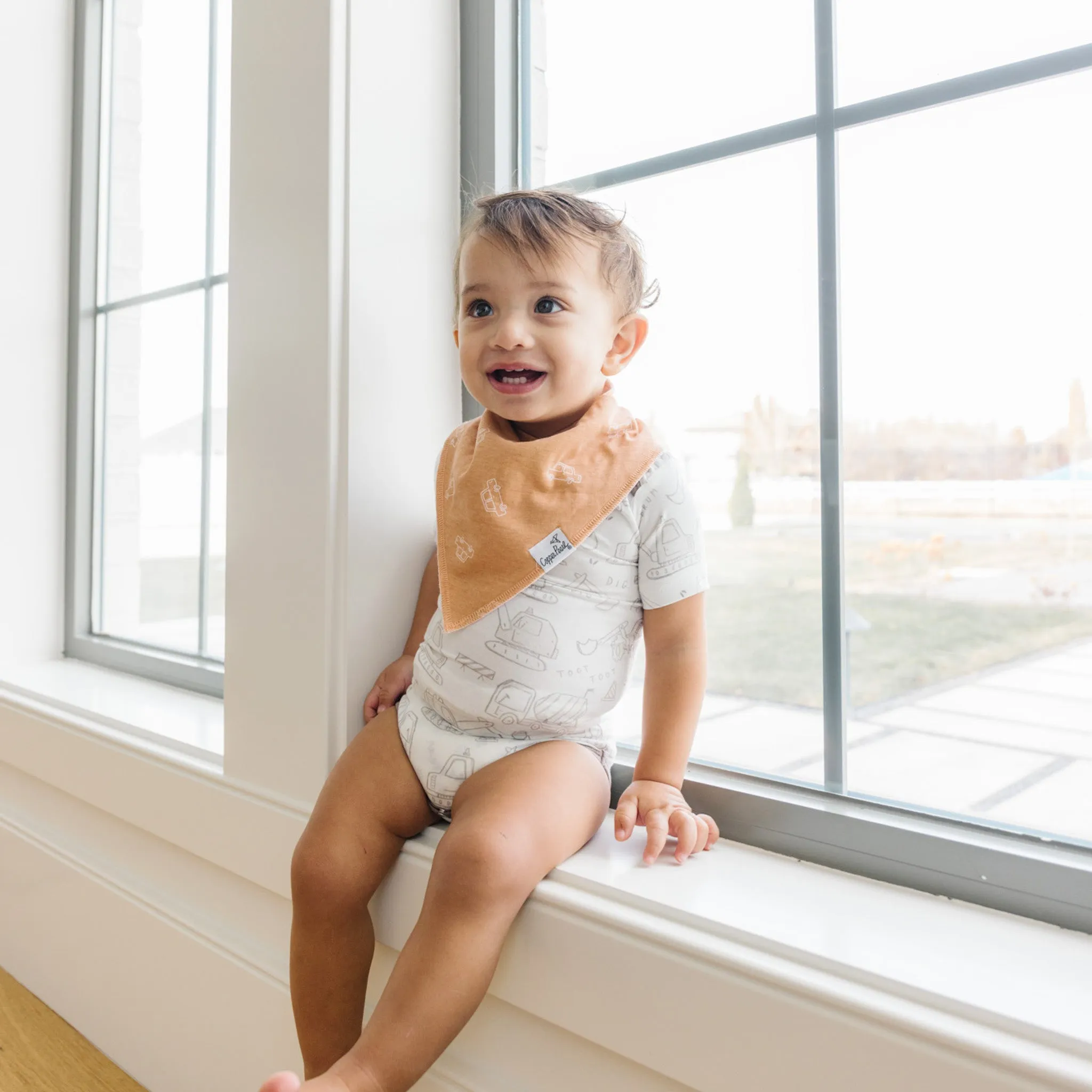 Copper Pearl Baby Bandana Bibs | Gage