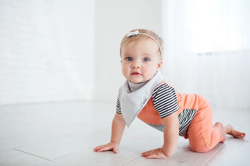 Copper Pearl Baby Bandana Bibs | Gray Basics