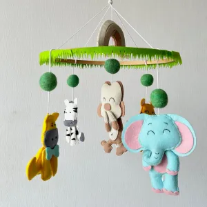 Cot / Crib Mobile - Zoo Crew