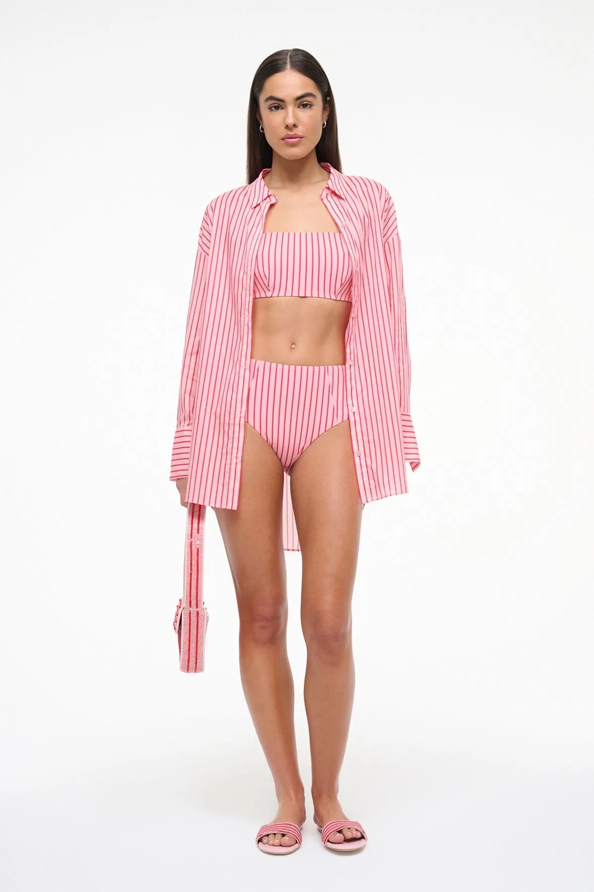 DEVON HIGH RISE BIKINI BOTTOM | MONTAUK STRIPE