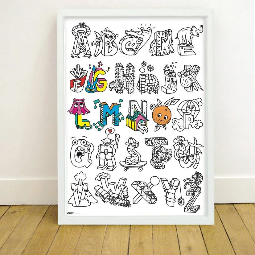 Giant Coloring Poster - ABC by OMY