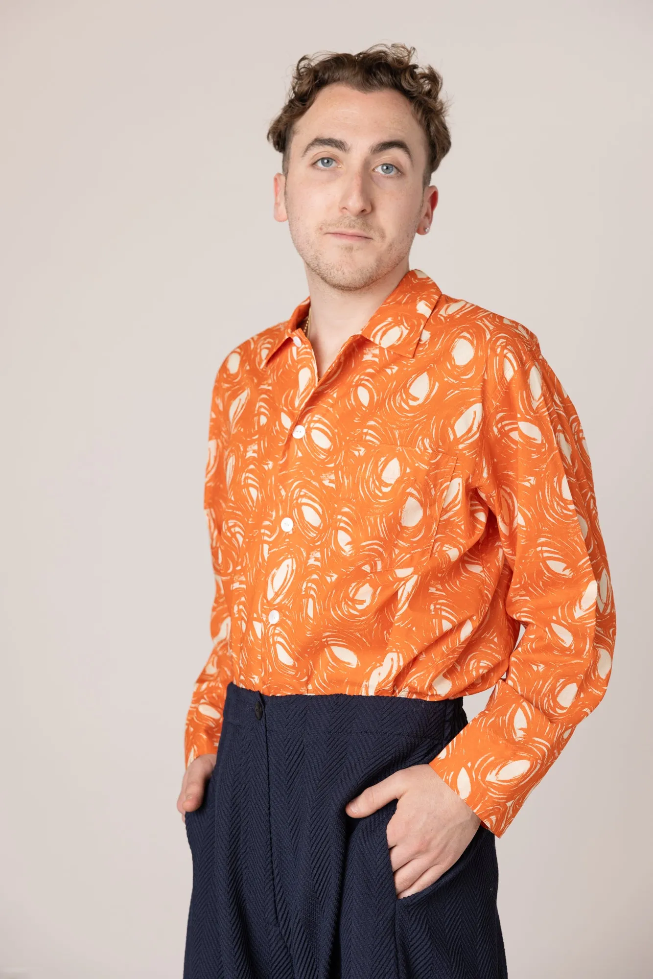 Homer Buttondown - Orange Crayon