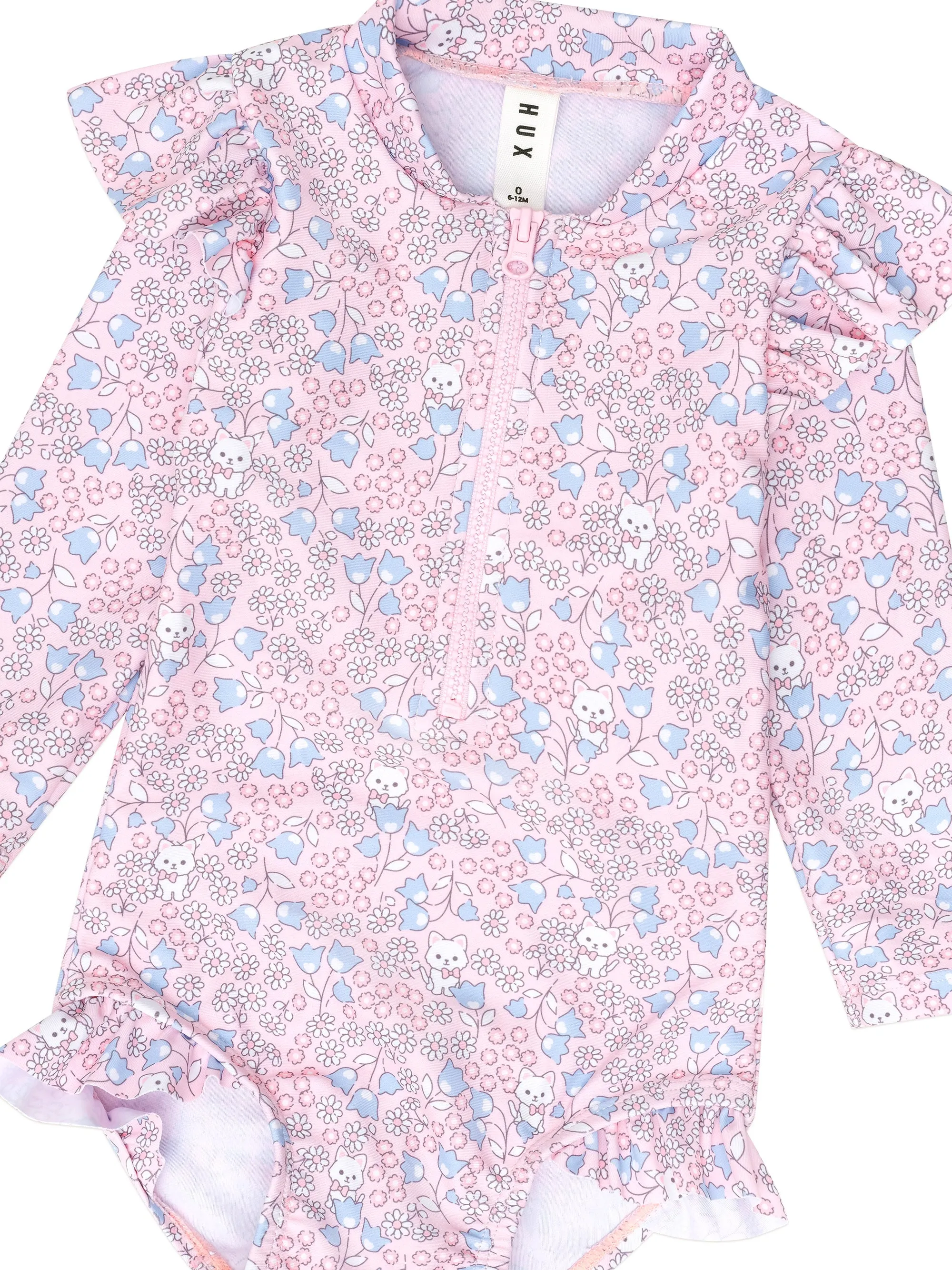 Huxbaby Bluebell Floral Zip Swimsuit