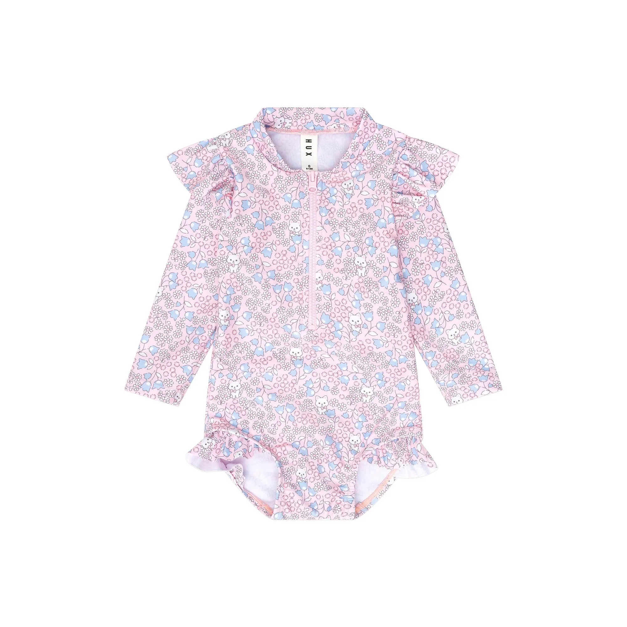 Huxbaby Bluebell Floral Zip Swimsuit