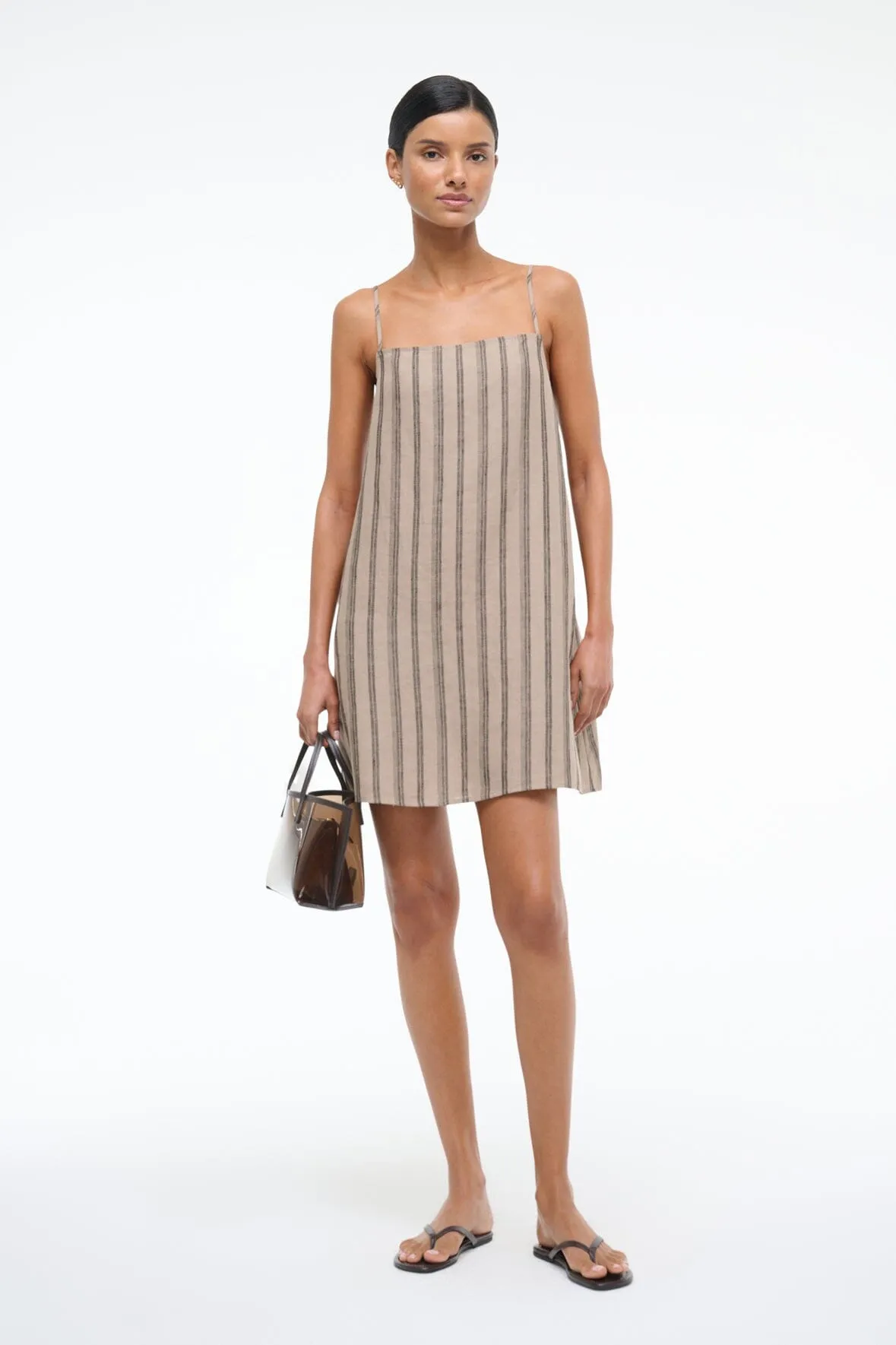 LAURA LINEN MINI DRESS | SAHARA STRIPE