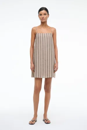 LAURA LINEN MINI DRESS | SAHARA STRIPE
