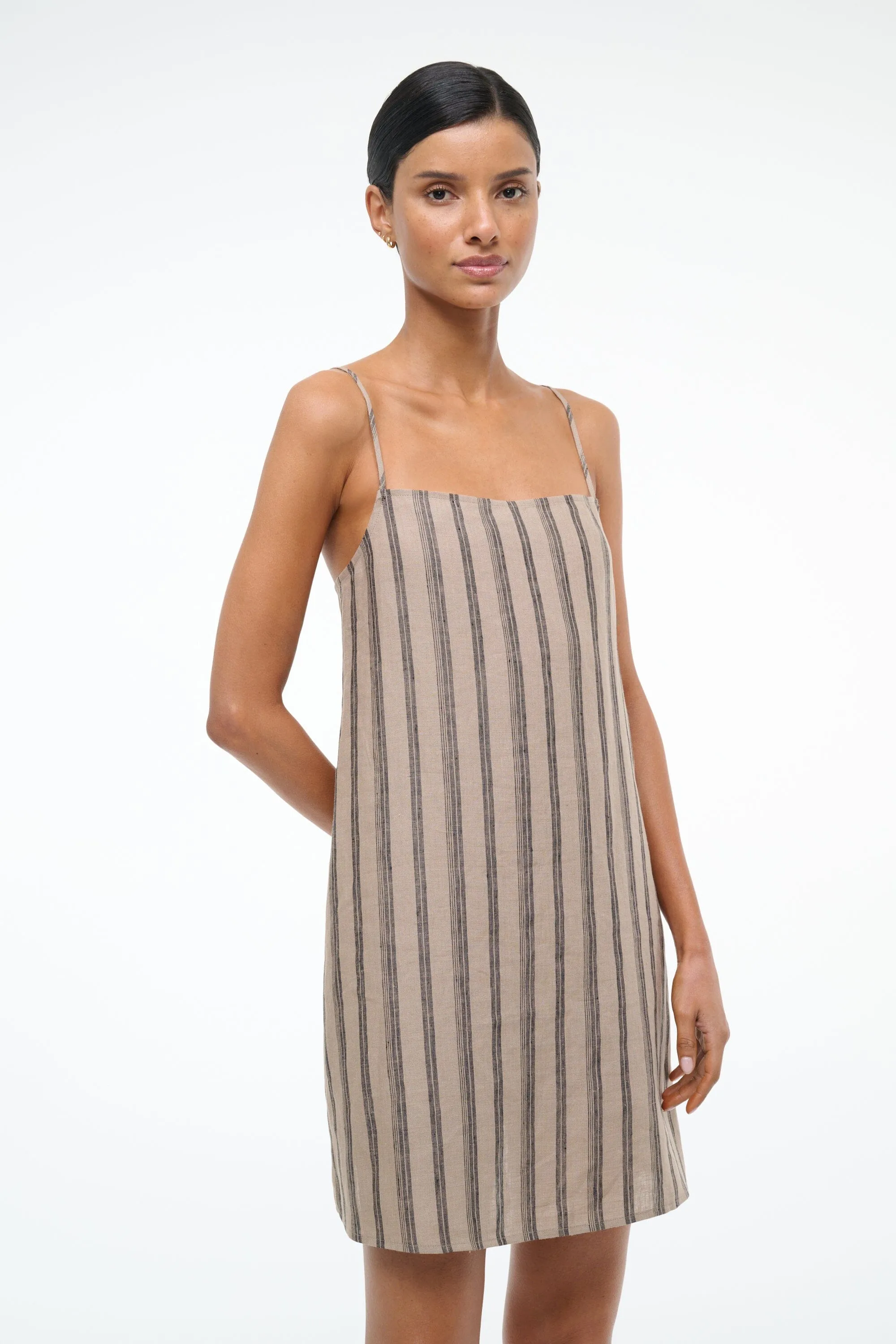 LAURA LINEN MINI DRESS | SAHARA STRIPE