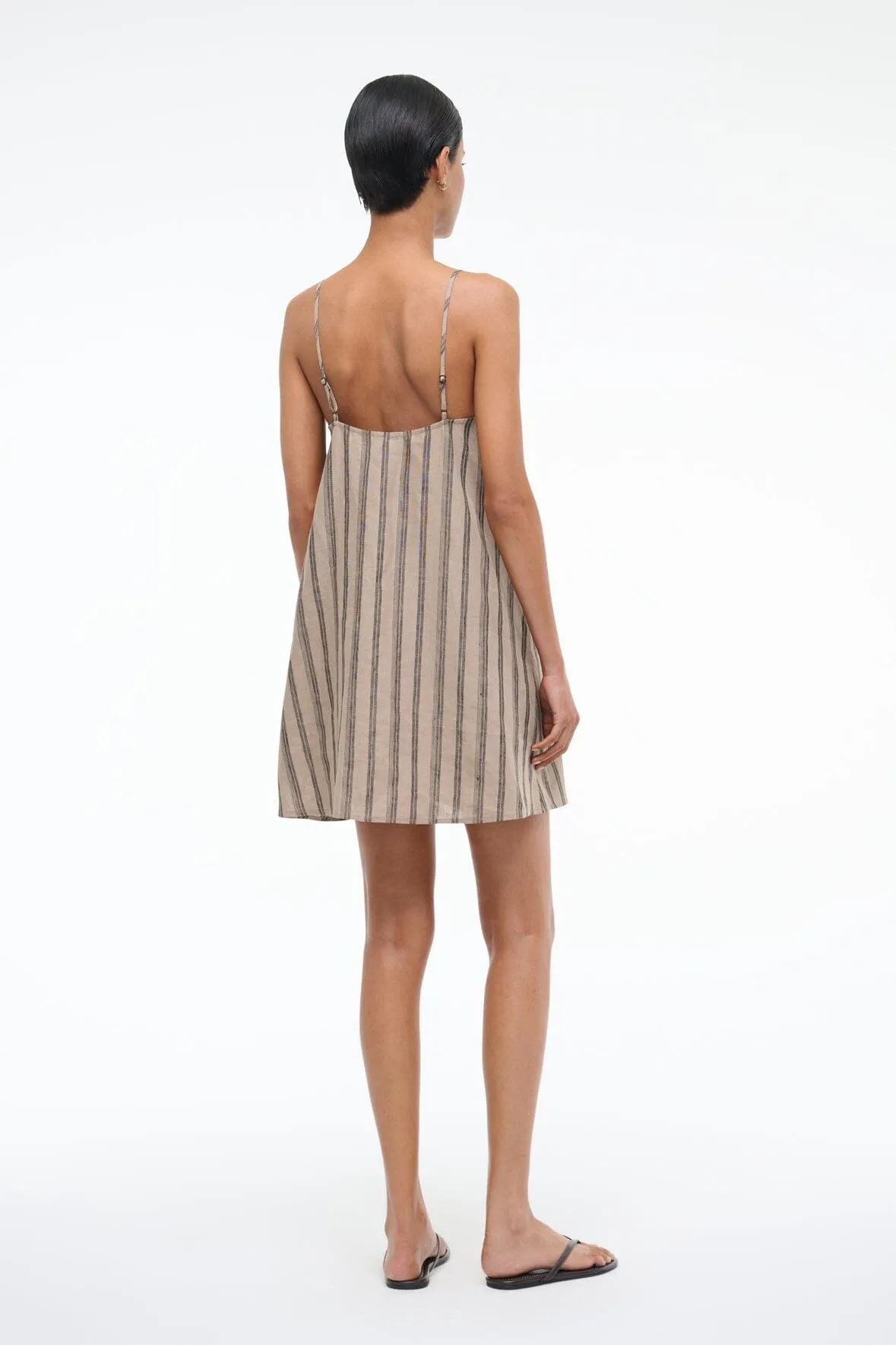 LAURA LINEN MINI DRESS | SAHARA STRIPE