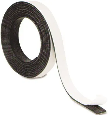 Magnetic Adhesive Tape Roll Black 1/2 Inch  X 7 Ft