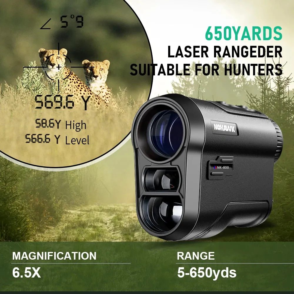 Nohawk Golf Laser Rangefinder 600M 1000M Multifunctional Telescope with Flag-Lock Slope  Distance Meter for Hunting Monocular
