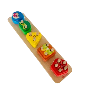 Open Ended Montessori Multi Peg Shape Stacker