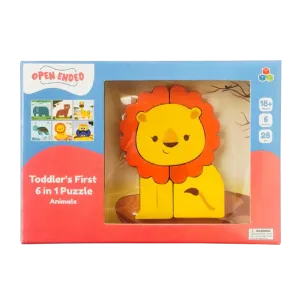 Open Ended Toddler's First 6 In 1 Puzzle  - Animals