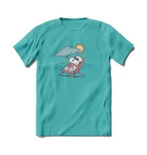Peanuts Snoopy Beach Short Sleeve Sleep Shirt (Butterblend Sleepshirt Fabric)