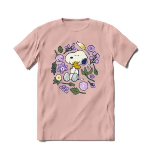 Peanuts Snoopy Floral Love Short Sleeve Sleep Shirt (Butterblend Sleepshirt Fabric)