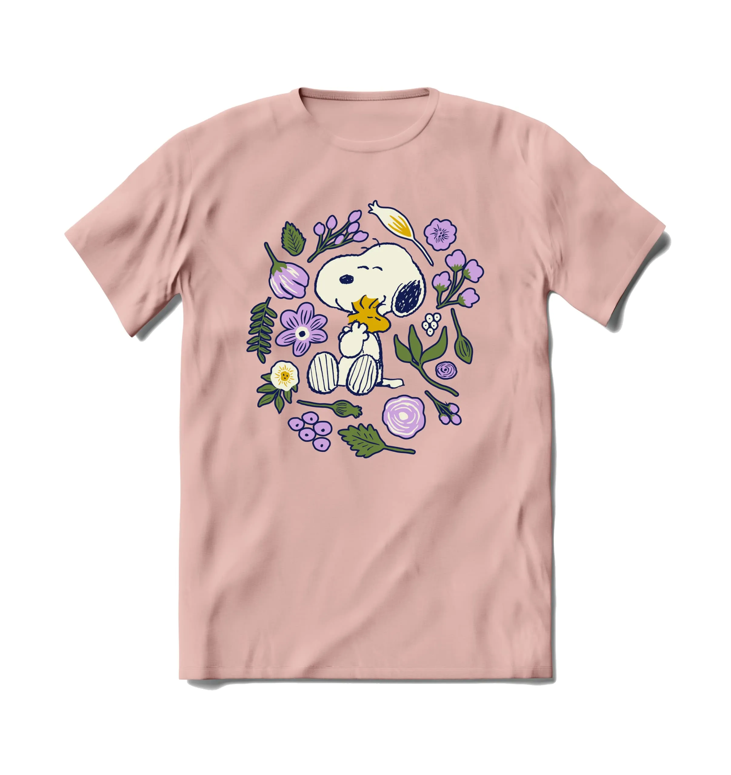 Peanuts Snoopy Floral Love Short Sleeve Sleep Shirt (Butterblend Sleepshirt Fabric)