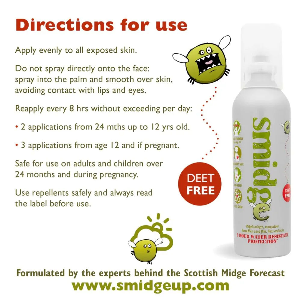Smidge Midge and Insect Repellent Spray - Twin Pack