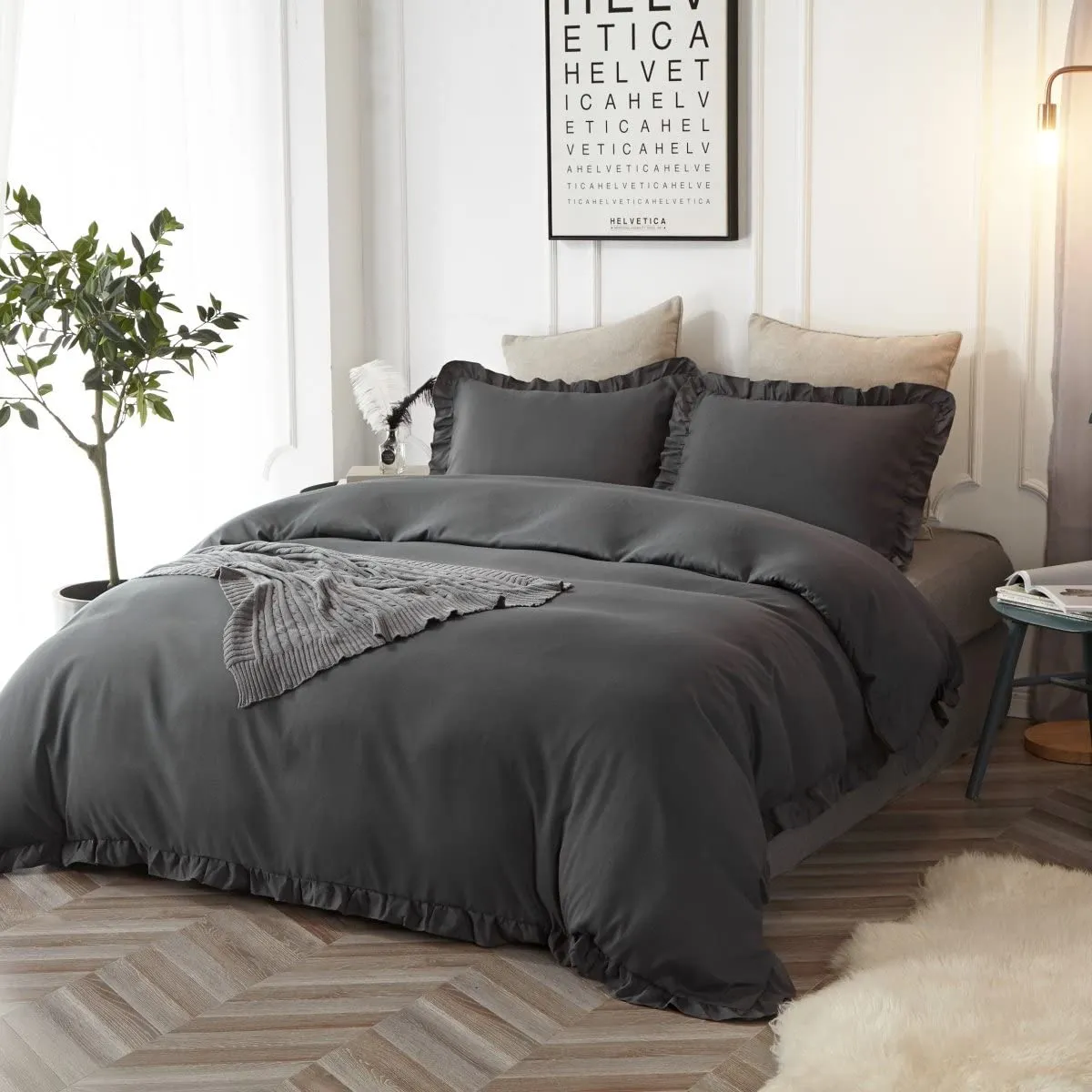 The Ruffled Black Bed Set