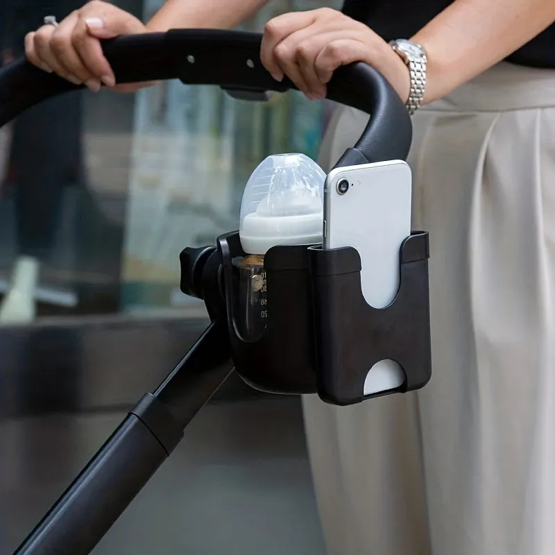 Universal Stroller Cup Holder  Organizer Securely Hold Drinks and Essentials