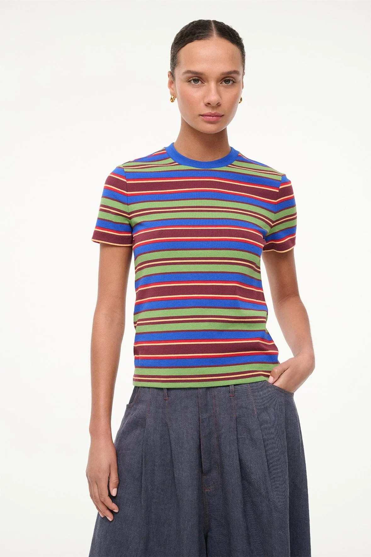 WEEKEND CREW TEE | SPECTRUM STRIPE