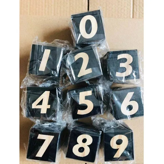 Wooden Numbers Block Set